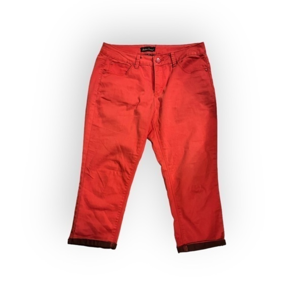 Beba Love Cropped Ankle Hot Orange Jeans 12